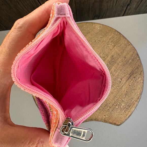 Beaded Holiday Coin Purse Christmas Gift Stocking Travel Pouch NEW FAST SHIP - Picture 6 of 6